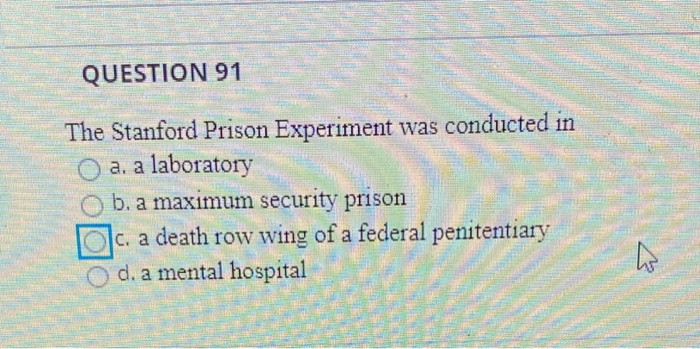 the stanford prison experiment quizlet answers