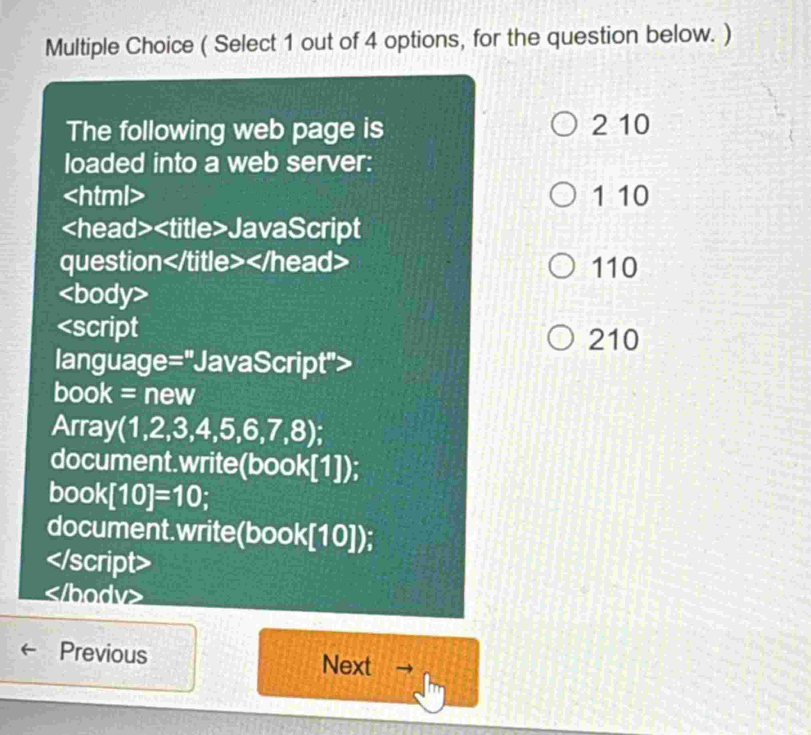 Solved Multiple Choice ( ﻿Select 1 ﻿out of 4 ﻿options, for | Chegg.com