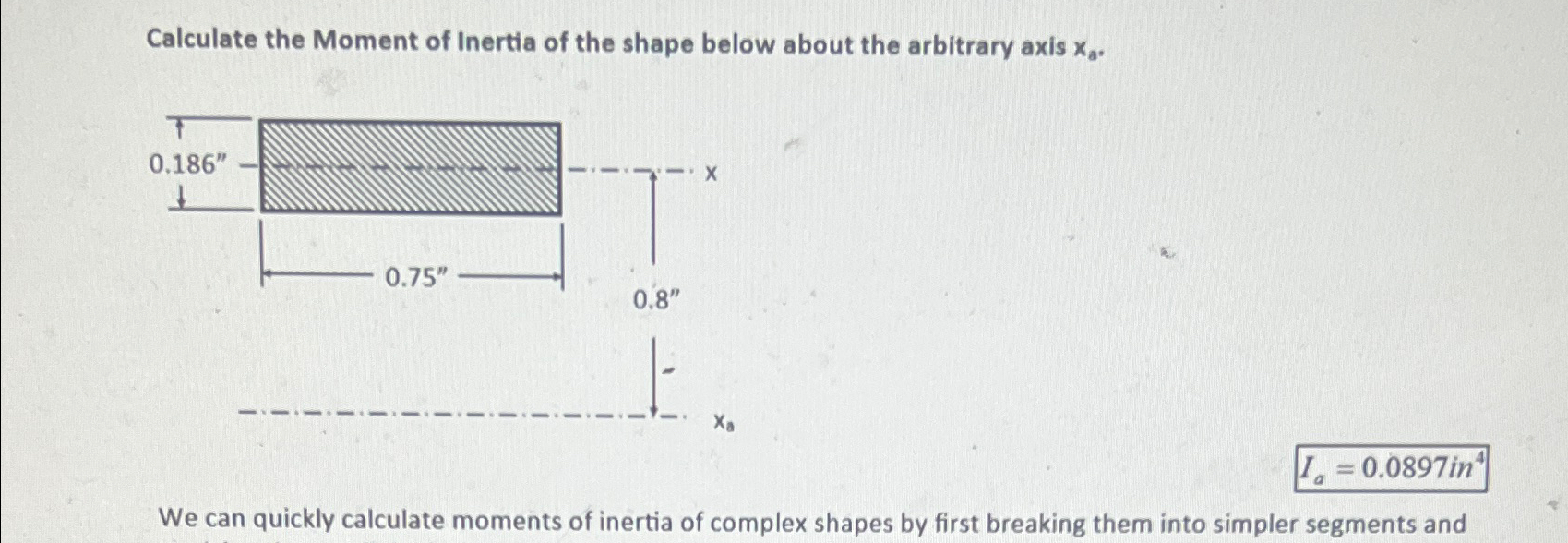 how to calculate moment of inertia for complex shapes