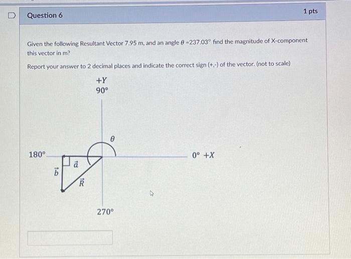 Solved 1 pts D Question 6 Given the following Resultant | Chegg.com