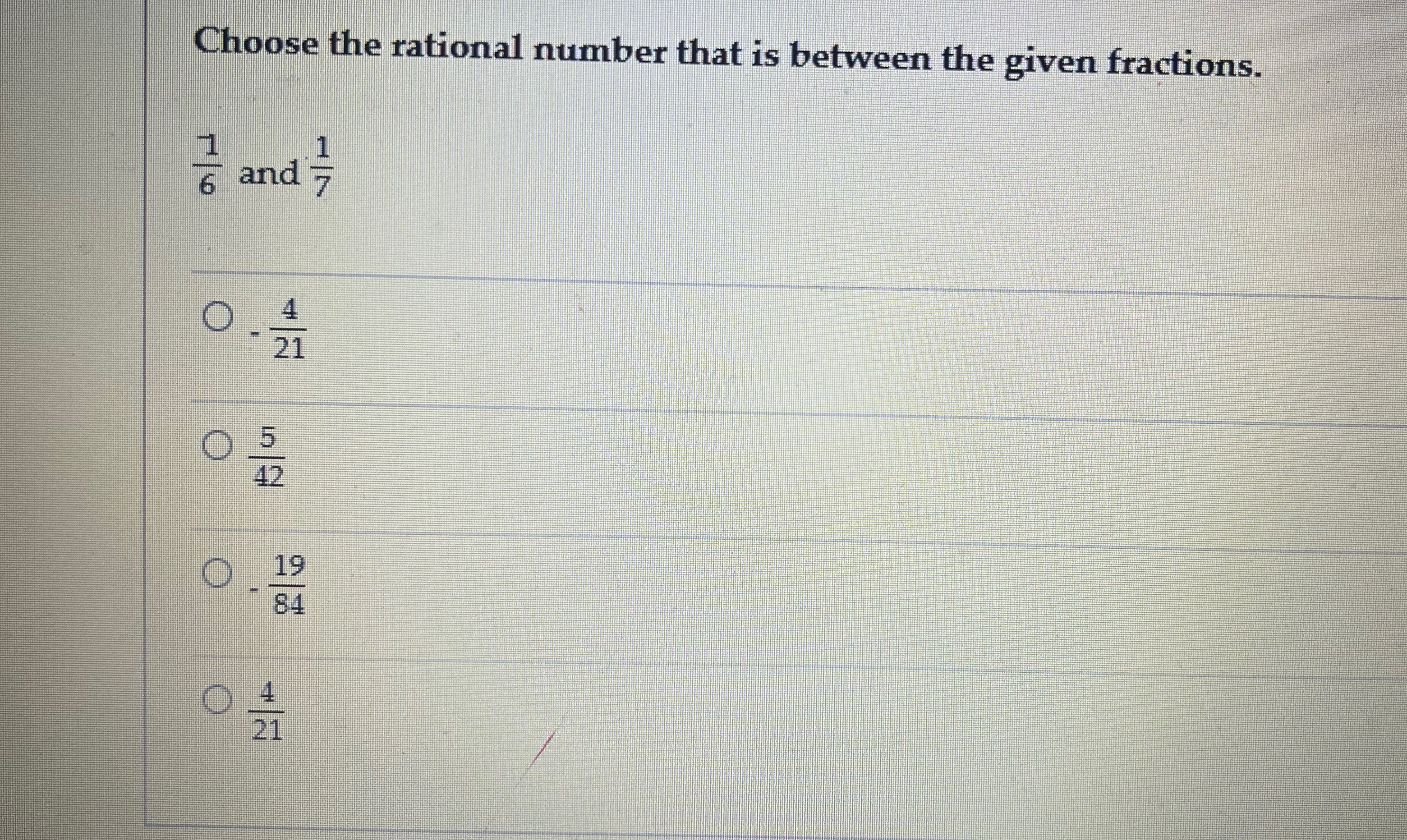 Solved Choose the rational number that is between the given | Chegg.com