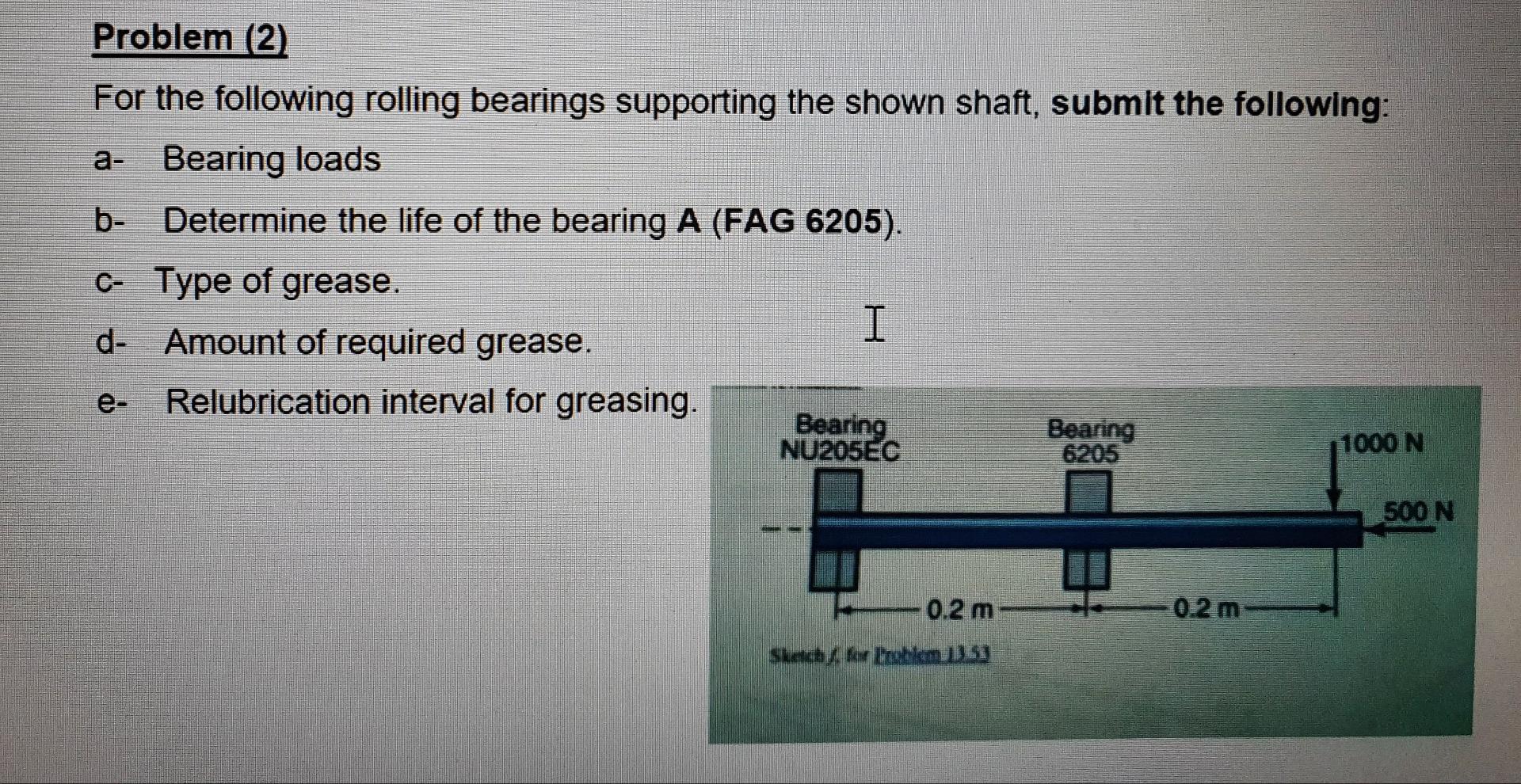 Solved D) how to calculate bearing life in this question if