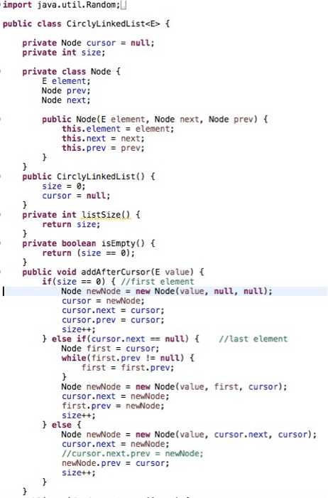 Solved JAVA: The task is to create a Doubly Linked Circular | Chegg.com