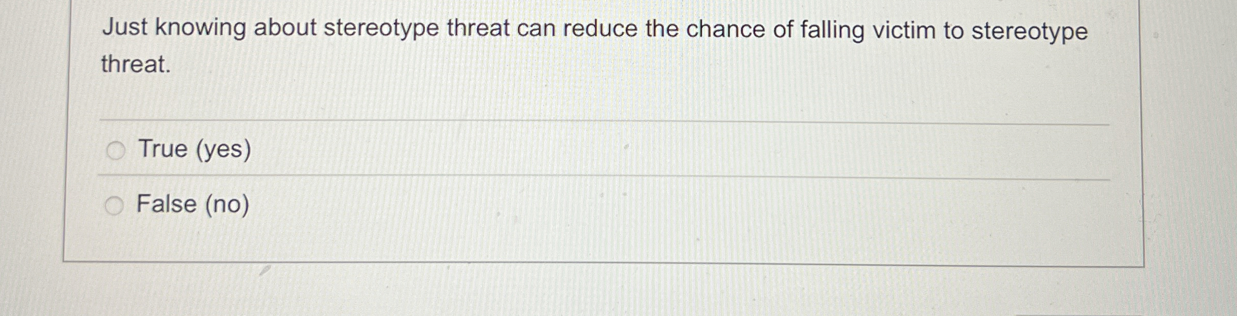 Solved Just knowing about stereotype threat can reduce the | Chegg.com