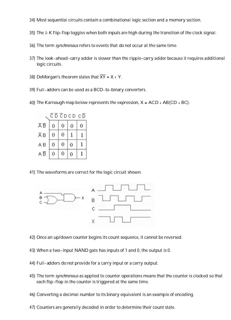 Solved 1) Which output waveform is correct for the circuit | Chegg.com
