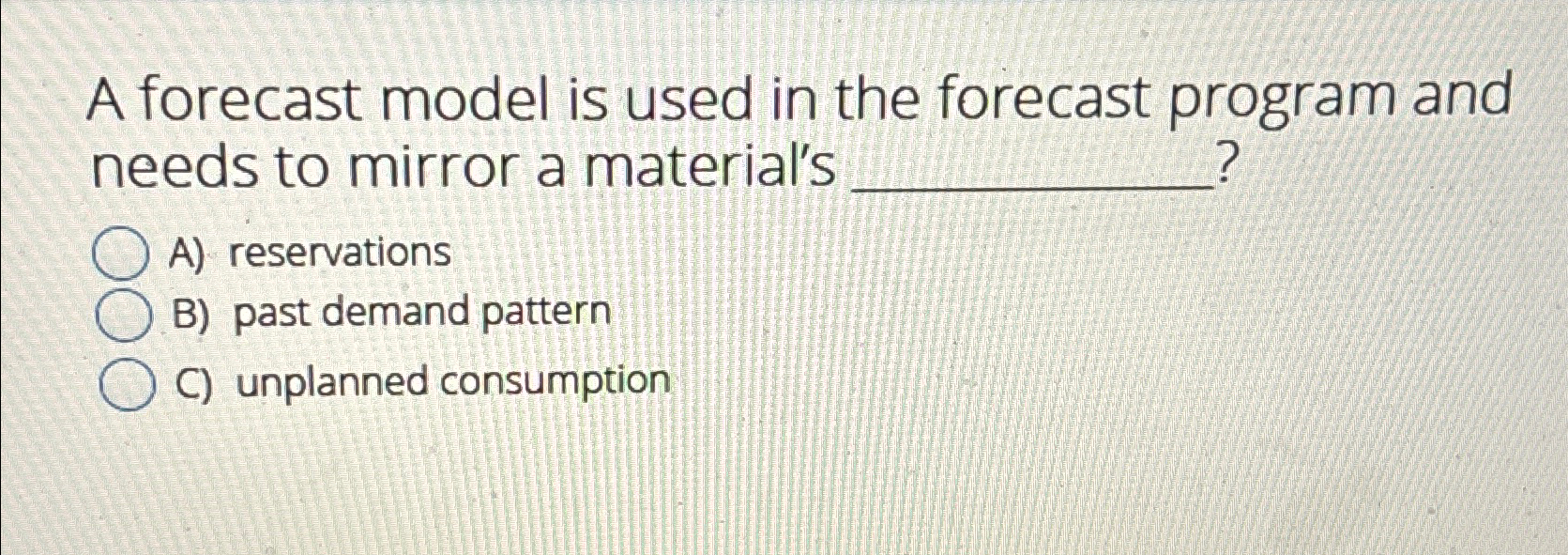 Solved A forecast model is used in the forecast program and | Chegg.com