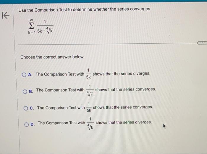 Solved Use The Comparison Test To Determine Whether The | Chegg.com