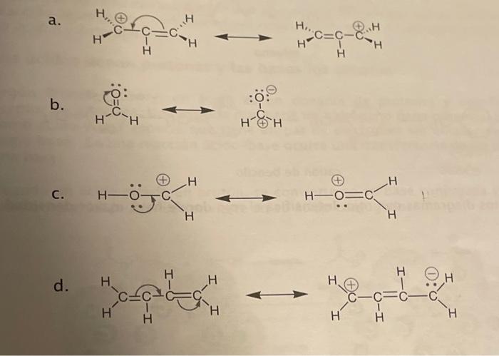 Solved represent the following resonance structures | Chegg.com