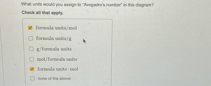 which contains avogadro's number of formula units