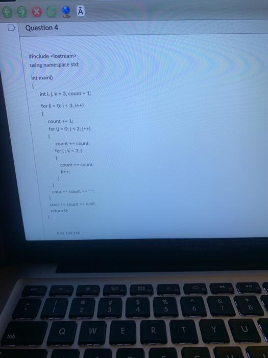 Solved Ä D Question 4 #include using namespace | Chegg.com