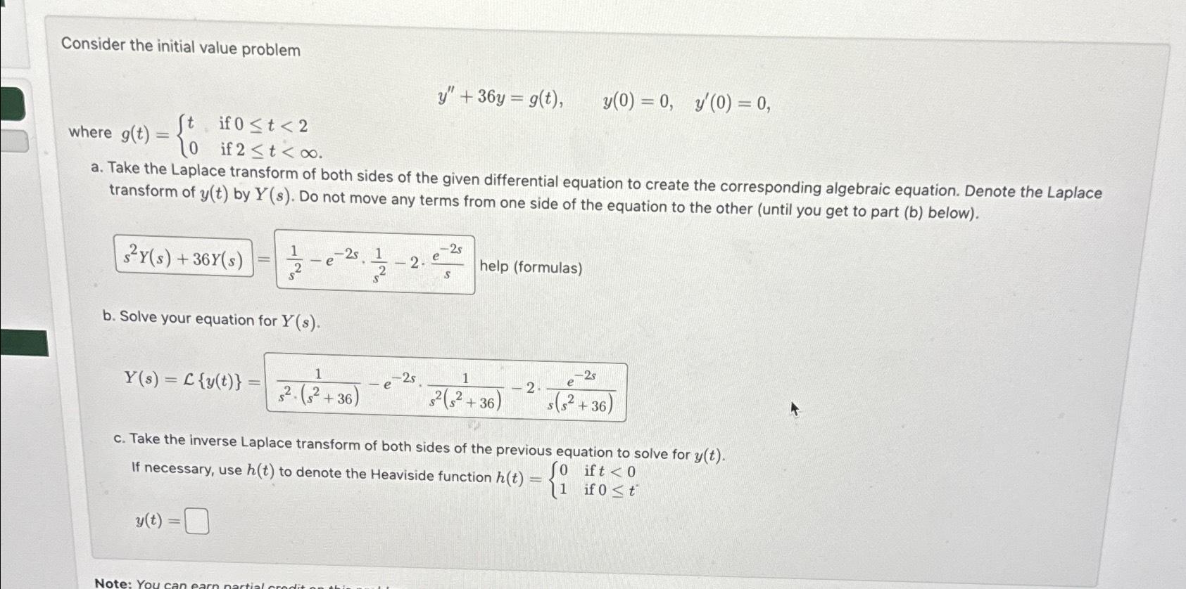 Solved Consider the initial value | Chegg.com