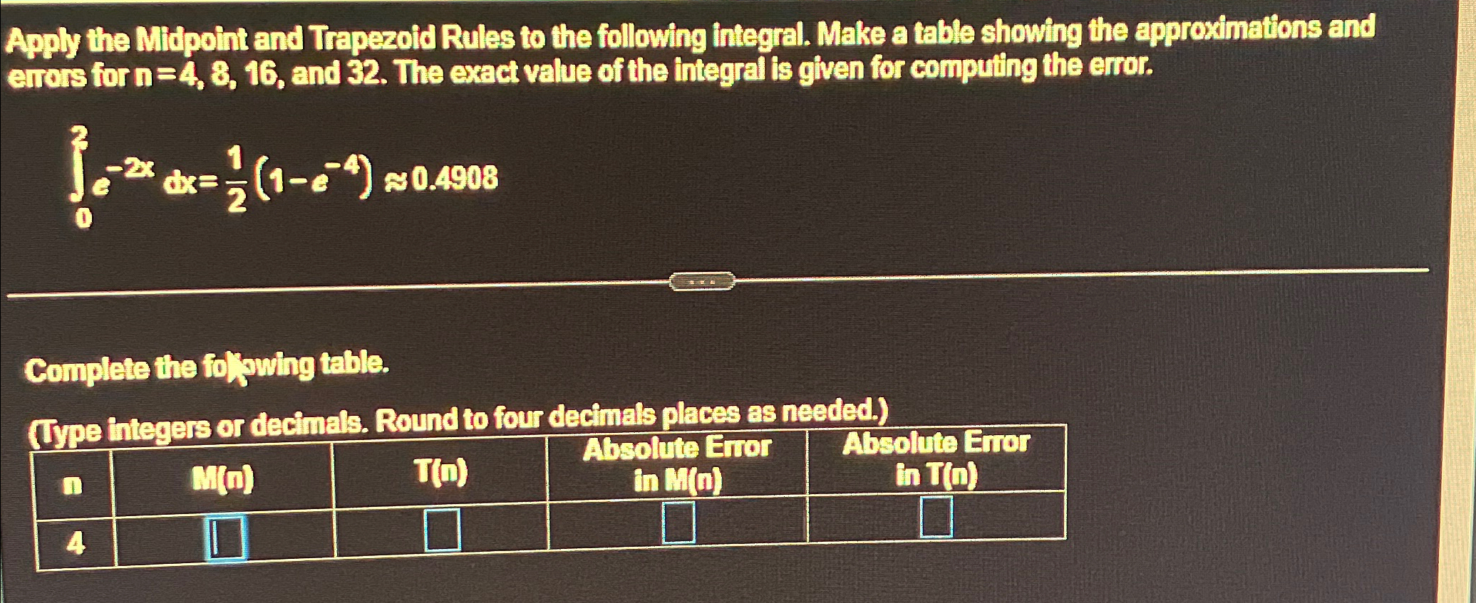 Solved Apply The Midpoint And Trapezoid Rules To The | Chegg.com