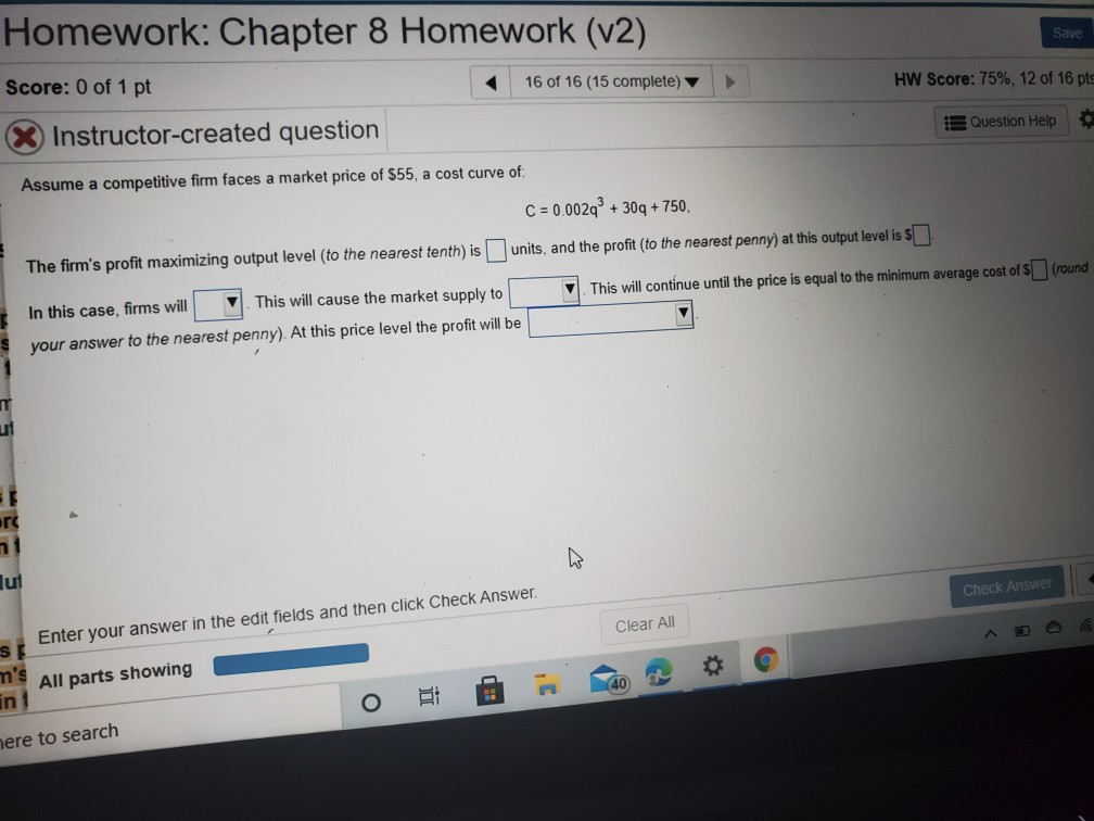 Solved Homework: Chapter 8 Homework (v2) Save Score: 0 of 1 | Chegg.com