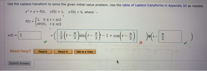 Solved Use the Laplace transform to solve the given | Chegg.com