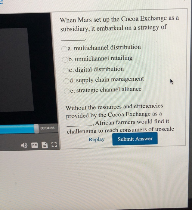 12 When Mars set up the Cocoa Exchange as a