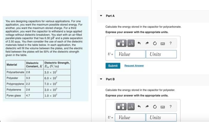 Solved You Are Designing Capacitors For Various Chegg Com   Image