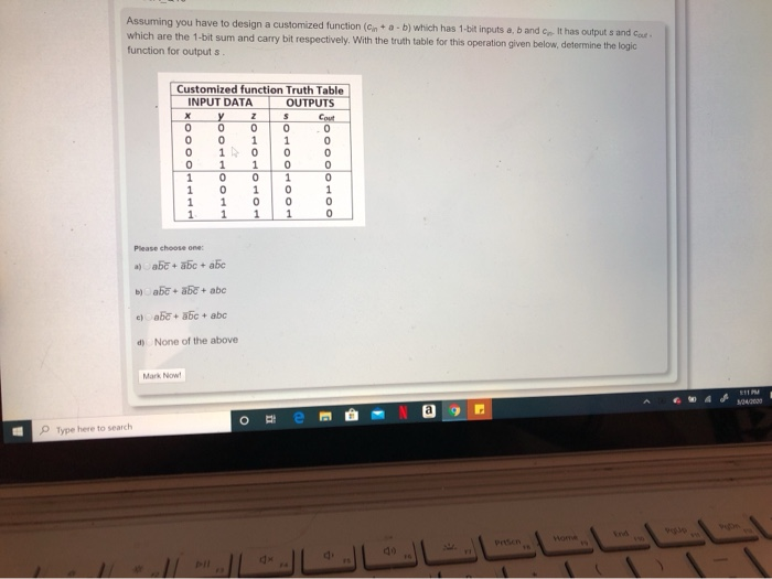 Solved Assuming you have to design a customized function (in | Chegg.com