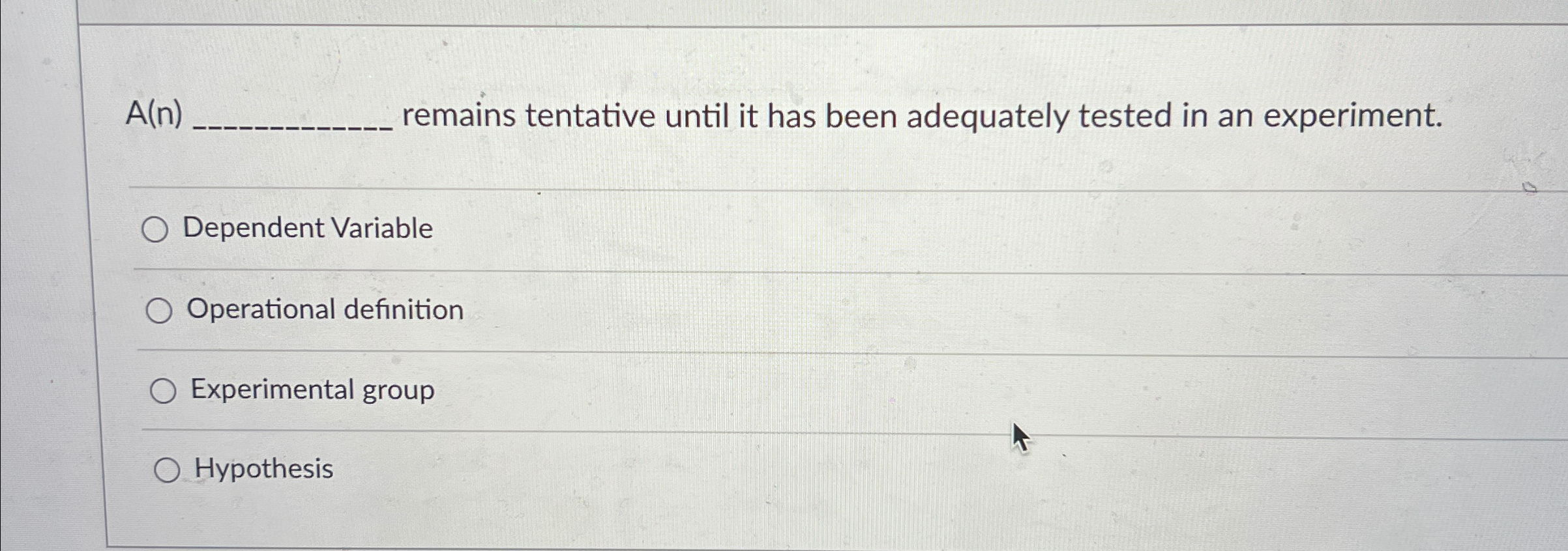 Solved A(n) ﻿remains tentative until it has been | Chegg.com