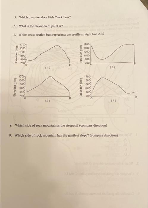 Solved 5. Which direction does Fish Creek flow? 6. What is | Chegg.com