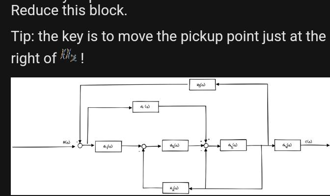 Solved Reduce this block.Tip: the key is to move the pickup | Chegg.com