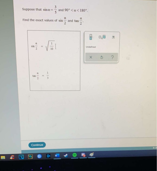 Solved Suppose that sina 3 5 and 90° | Chegg.com