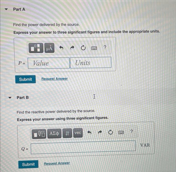 Solved Two loads, A and B, are connected in parallel across | Chegg.com
