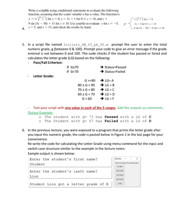 Solved Solve each problem in a separate script file and name | Chegg.com