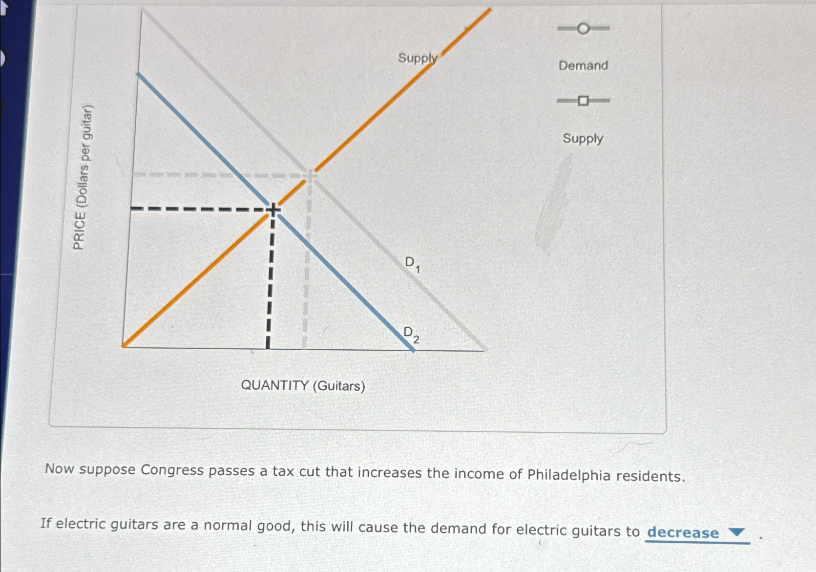 Solved Now suppose Congress passes a tax cut that increases | Chegg.com