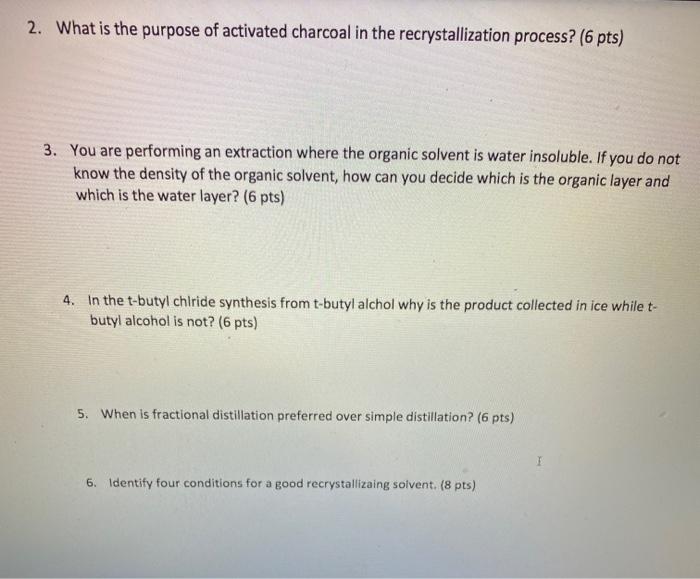 why is charcoal used in recrystallization