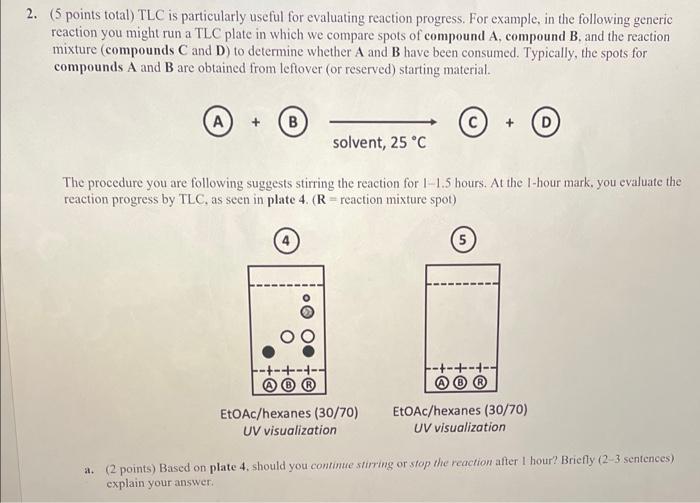 Solved (5 points total) TLC is particularly useful for | Chegg.com