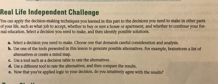 Solved Real Life Independent Challenge You Can Apply The Chegg Solved Real Life Independent Challenge You Can Apply The Chegg