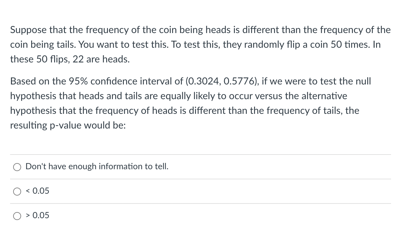 Solved Suppose that the frequency of the coin being heads is | Chegg.com