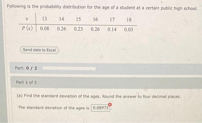 Solved Following is the probability distribution for the age | Chegg.com