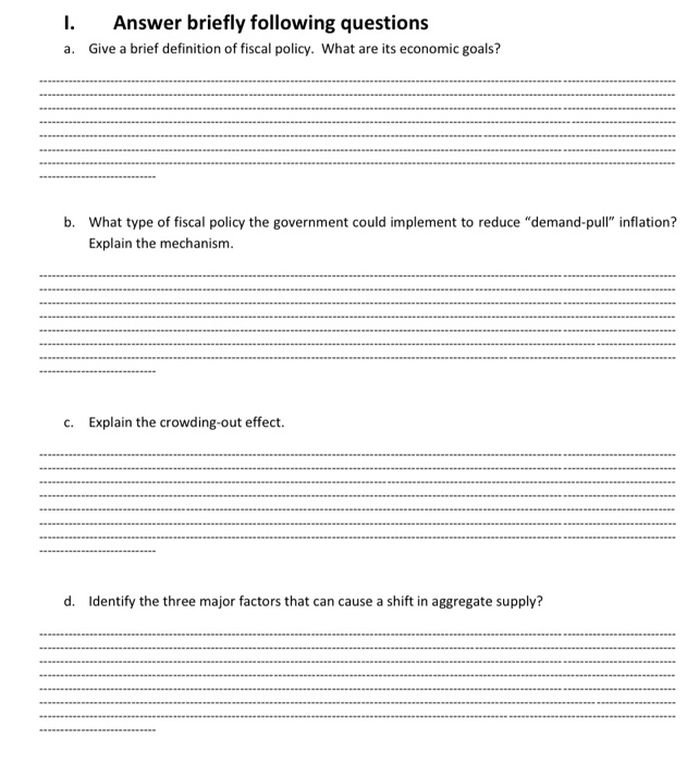 Solved 1. Answer briefly following questions a. Give a brief