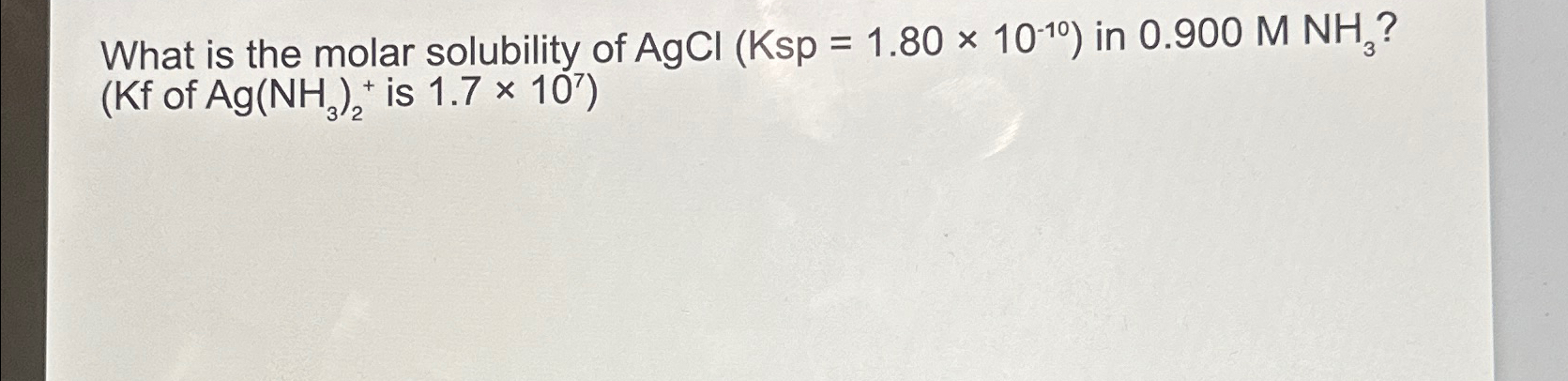 Solved What is the molar solubility of | Chegg.com