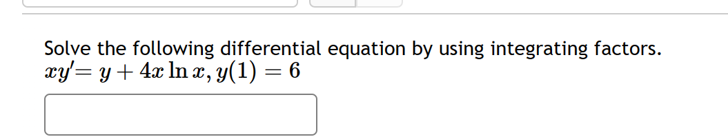 Solved Solve the following differential equation by using | Chegg.com