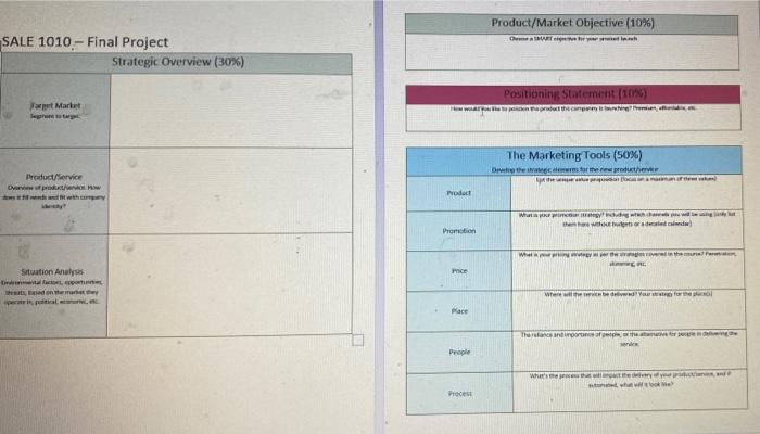 Solved chiose a mid sized campany and prepare the marketing | Chegg.com
