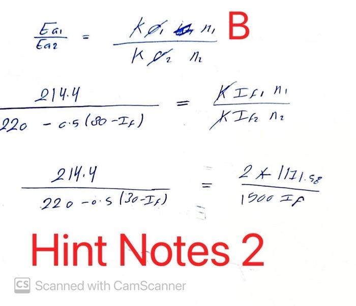Solved USE Hint Notes 1 and 2 to complete the solution in | Chegg.com
