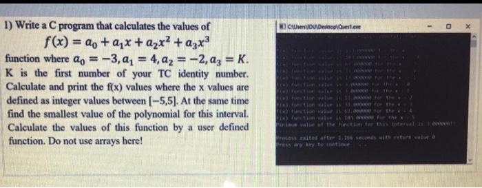 Solved UserDesktop - 1) Write a C program that calculates | Chegg.com