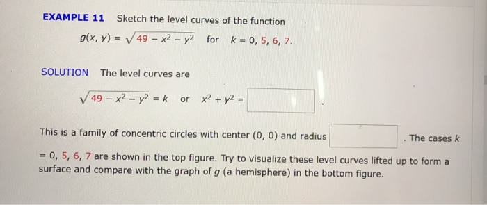 Solved Example 11 Sketch The Level Curves Of The Function Chegg Com