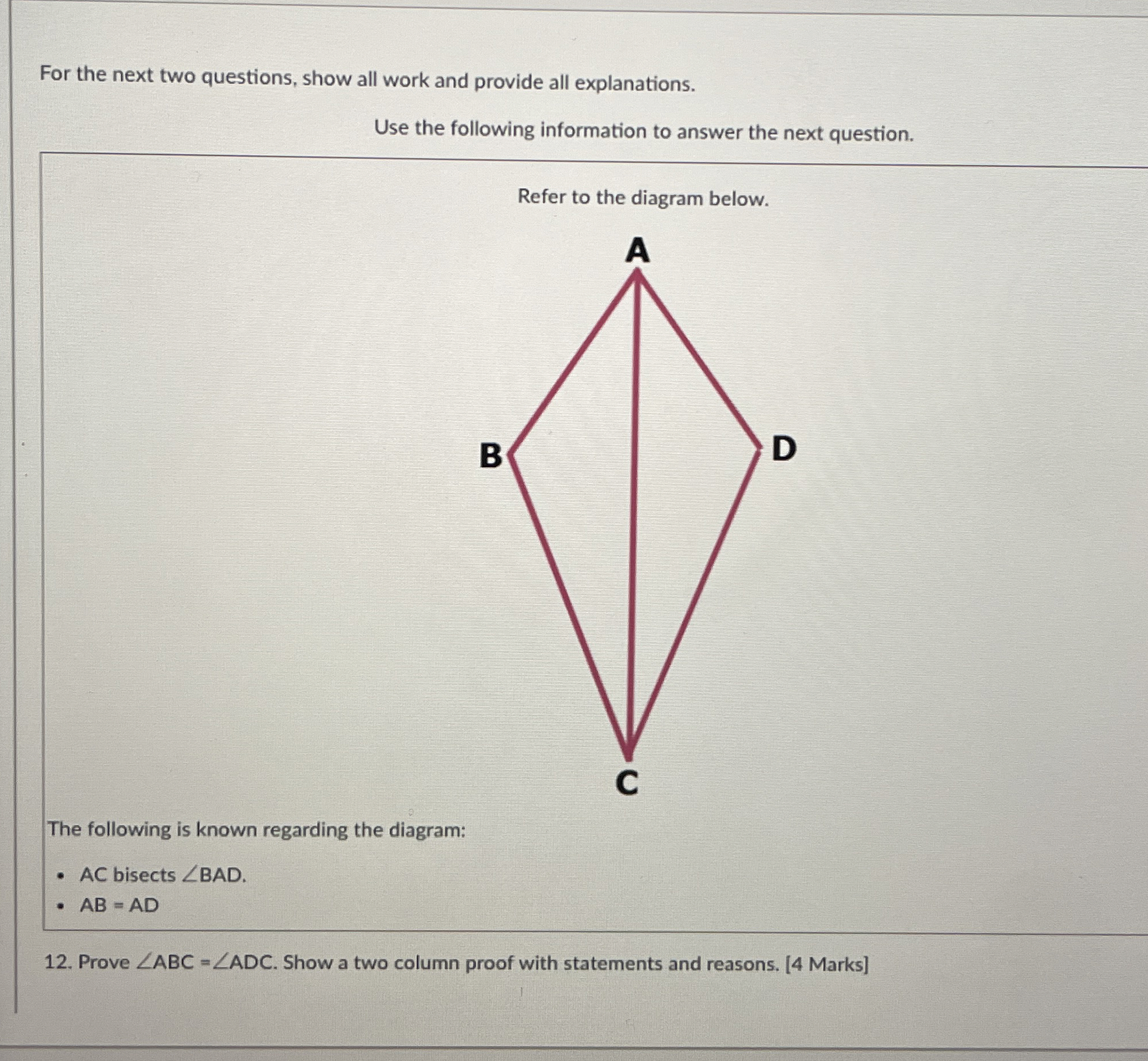 Solved For the next two questions, show all work and provide | Chegg.com