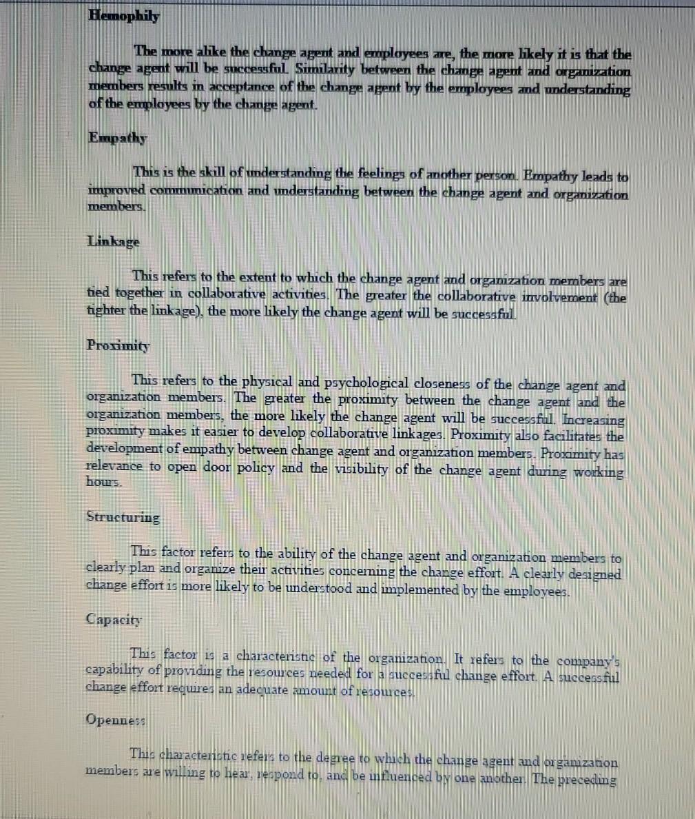 Solved After reading the short article what defines a