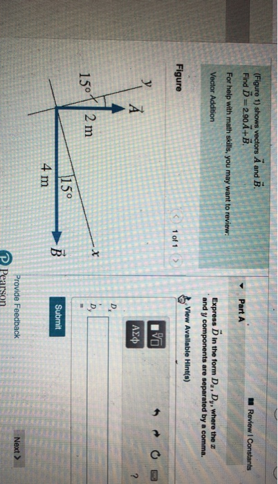 Solved (Figure 1) Shows Vectors A And B. Find D = 2.90.+B. | Chegg.com