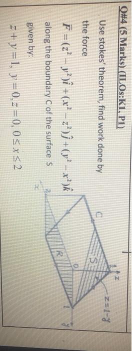 Solved O 4 5 Marks Ilos K1 P1 Z 1 7 Use Stokes The Chegg Com