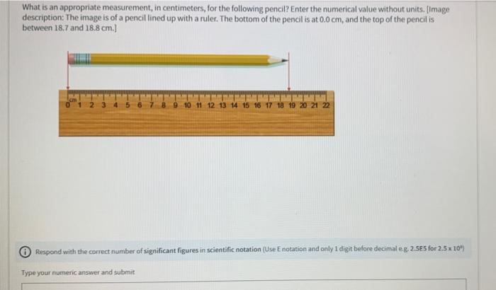 What is measurement, in centimeters, | Chegg.com