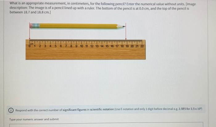 lichten Brochure Naar de waarheid Solved What is an appropriate measurement, in centimeters, | Chegg.com