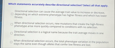 Solved Which statements accurately describe directional | Chegg.com