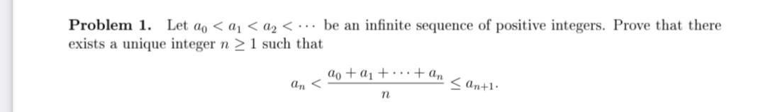 Solved Problem 1. Let a,
