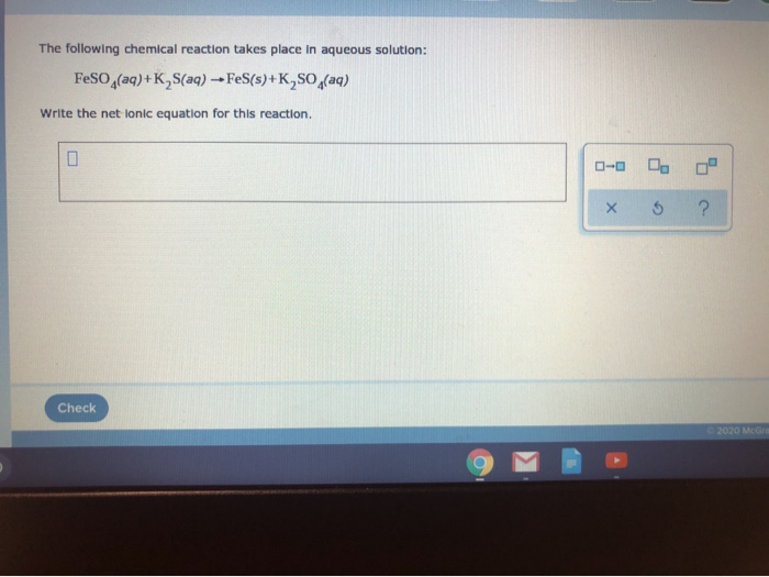 Solved The following chemical reaction takes place in | Chegg.com