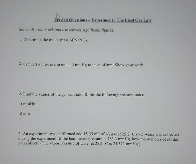 ideal gas law simple experiment